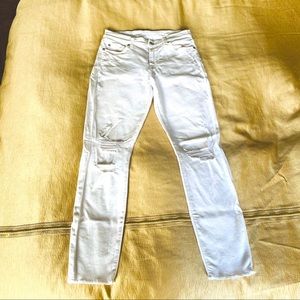 7 for all mankind high waisted white jeans
